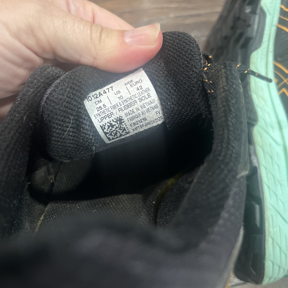 ASICS Gel Venture 7 Womens Running Hiking Shoes Black Orange Mint Women's US 10 - Picture 6 of 9